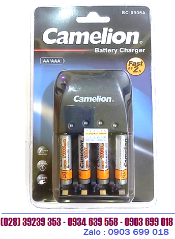 Camelion BC-0905A _Bộ sạc pin BC-0905A kèm 4 pin sạc Camelion NH-AAA1100BP2 (AAA1100mAh 1.2v)